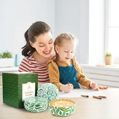 Citronella Candles Outdoor, Large 36oZ Citronella Candles, 240 Hours Burning, 3-Wick Natural Soy Wax Summer Outdoor Candles for Outside Indoor Patio Home Garden Yard Balcony Camping Porch BBQ