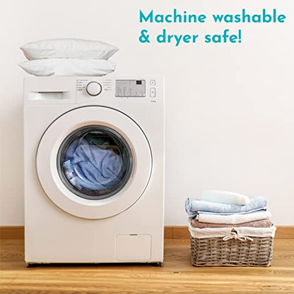 Little Sleepy Head Toddler Pillow with Pillowcase 13x18 - Kids Pillow for Sleeping - Toddler Pillow - Better Neck Support Ergonomic Pillow and Toddler Pillowcase - Best Pillows for Kids (White)