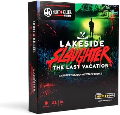 Hunt A Killer: Lakeside Slaughter – Immersive Murder Mystery Game, Interactive Crime Solving Experience, 90–120 Min Playtime, 1+ Players, Ages 14+