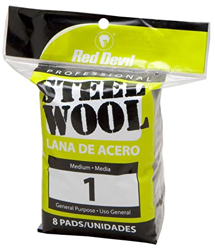 Red Devil 0324 Steel Wool, 1 Medium, (Pack of 48)