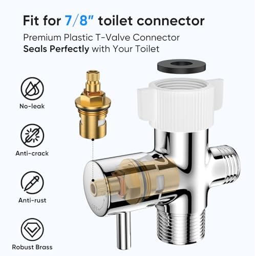 Arofa Handheld Toilet Bidet Sprayer for Toilet-Adjustable Water Pressure Control with Bidet Hose for Feminine Wash, Stainless Steel Brushed Nickel Bidet Faucet Cloth Diaper for Baby Wash