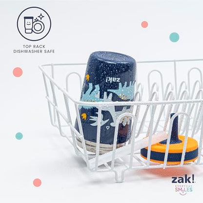 Zak Designs Sesame Street Kelso Toddler Cups For Travel or At Home, 12oz Vacuum Insulated Stainless Steel Sippy Cup With Leak-Proof Design is Perfect For Kids (Elmo)