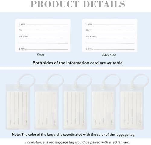 50 Pack Luggage Tags for Suitcases, Airplane Travel Essentials for Flying, International Travel Must Haves, and Luggage Accessories by Sodsay