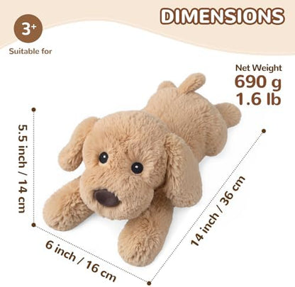 Dog Stuffed Animals, Microwavable Stuffed Animal Adorable Fluffy Puppy Plush for Warmth, Heatable Coolable Lavender Scent Puppy Plush Toy, Cute Soft Dog Plushies for Kids Adults Gift, Golden Retriever