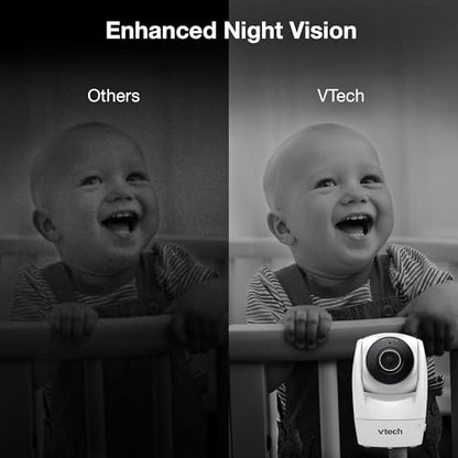 VTech Upgraded Smart WiFi Baby Monitor, 1080p FHD Camera and 5" HD IPS Display, Free App with Motion Video, Sound/Motion Detection and Notifications, Fully Remote Pan-Tilt-Zoom: VM901
