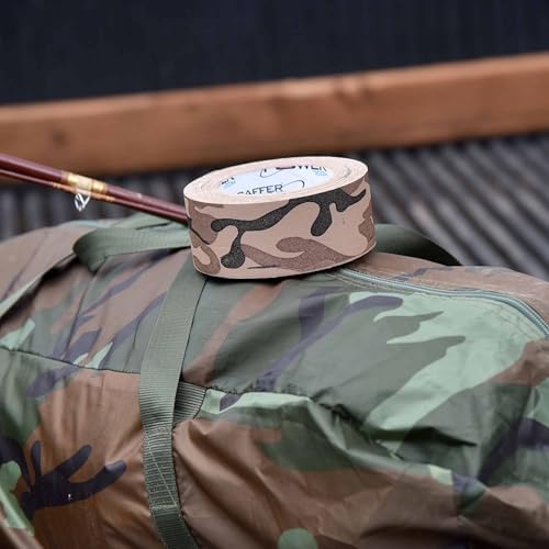 Gaffer Power Camouflage Tape, Premium Grade Gaffers Tape Desert Tan Camo Tape | Made in The USA | 2 Inch X 25 Yards | Heavy Duty | Non-Reflective | Water Resistant