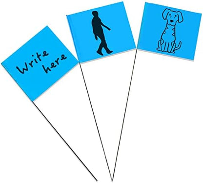 Zozen Marking Flags, Blue Color/1000 Pcs/15x4x5 Inch, Yard Flags for Lawn & Irrigation & Landscape & Sprinkler & Survey & Dog Training.