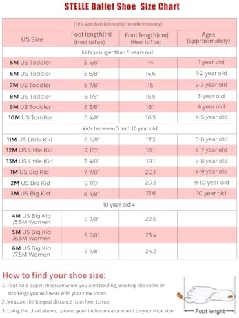 Stelle Ballet Shoes for Girls Toddler Ballet Slippers Soft Leather Boys Dance Shoes for Toddler/Little Kid/Big Kid