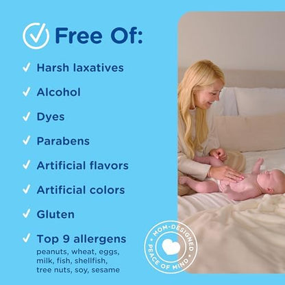 Mommy's Bliss Constipation Ease with Prebiotics, Promotes Bowel Movements, Gentle & Safe, No Harsh Laxatives, Age 6 Months+, 4 Fl Oz (Pack of 2)