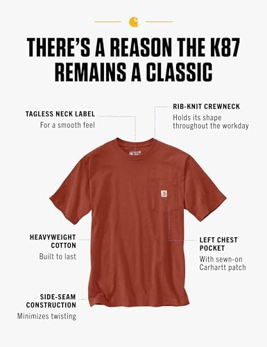 Carhartt Men's Loose Fit Heavyweight Short-Sleeve Pocket T-Shirt (Also Available in Big & Tall)