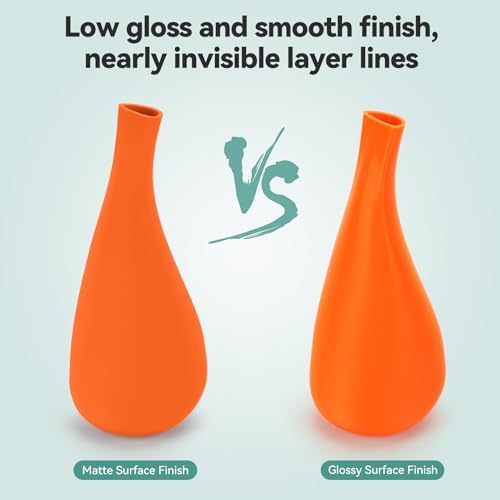 Matte PLA Filament 1.75mm, Upgrade 1kg Cardboard Spool PLA Filament 1.75 PLA 3D Printing Filament, Print with Most 3D Printers Using 3D Filament-Tangerine