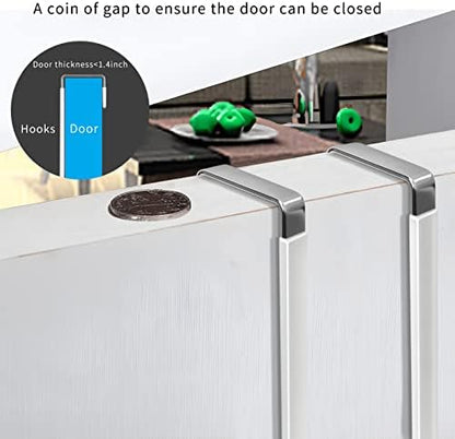 FYY Over The Door Hooks, 10 Pack Door Hangers Hooks with Rubber Prevent Scratches Heavy Duty Organizer Hooks for Living Room, Bathroom, Bedroom Hanging Clothes, Towels, Hats, Coats, Bags White