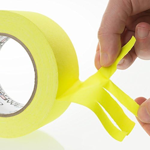 Gaffer Power Real Professional Gaffer Tape, Made in The USA, Heavy Duty Gaffers Tape, Non-Reflective, Multipurpose. 2 Inches x 30 Yards, Sunshine Yellow. More Effecient Than Yellow Duct Tape
