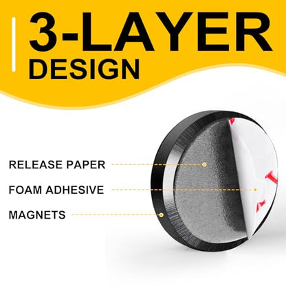 DIYMAG Strong Magnets 200Pcs 0.47x0.12Inch Fridge Refrigerator Magnet for Crafts with Adhesive Backing Magnetic Small Black Button Ceramic Circle Craft Round Heavy Duty Adhesive Neodymium Whiteboard
