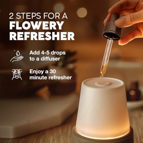 KUKKA Rose Otto Essential Oil for a Calming Retreat Promotes Smooth-Looking Skin with Rose Oil Essential Oil - 4 Fl Oz - Authentic Scent - Non-GMO and Cruelty-Free