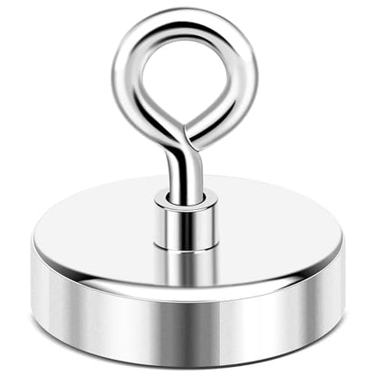 DIYMAG Super Strong Neodymium Fishing Magents,700LBS(317KG) Pulling Force Rare Earth Magnet with Countersunk Hole Eyebolt Diameter 2.95INCH(75mm) for Retrieving in River an Magnetic Fishing
