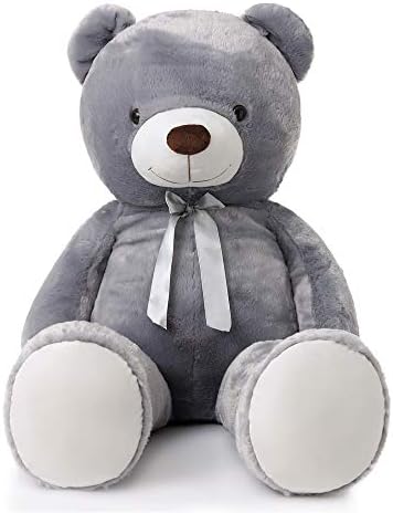 MaoGoLan Giant Grey Teddy Bear 47 inch 4 feet Large Stuffed Gray Teddy Bears Stuffed Animals for Girlfriend Children
