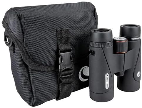 Celestron 71407 TrailSeeker ED 10 x 42 Roof Prism Binocular, Fully Multi-Coated Lens, BaK-4 Prism Glass, Black