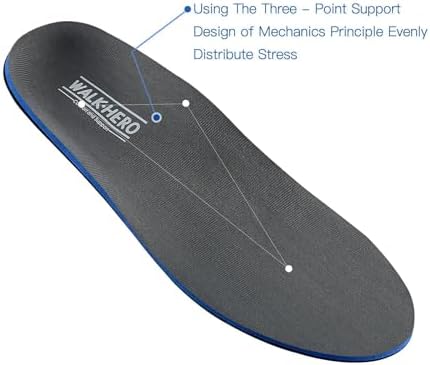 Plantar Fasciitis Feet Insoles Arch Supports Orthotics Inserts Relieve Flat Feet, High Arch (Mens 8-8 1/2 | Womens 10-10 1/2)