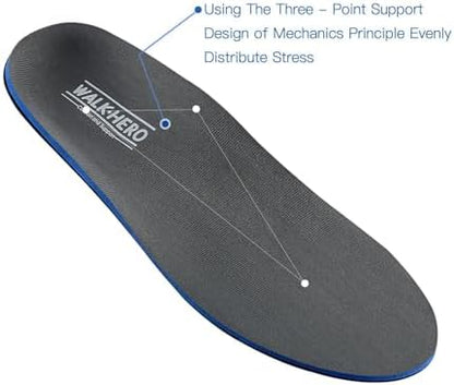 Plantar Fasciitis Feet Insoles Arch Supports Orthotics Inserts Relieve Flat Feet, High Arch (Mens 8-8 1/2 | Womens 10-10 1/2)