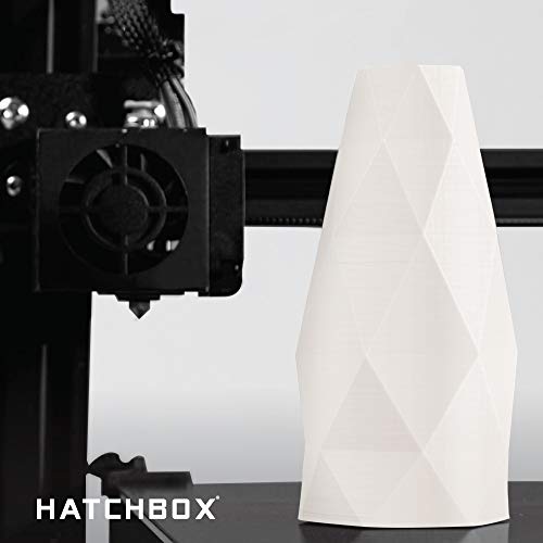HATCHBOX 1.75mm White PLA 3D Printer Filament, 1 KG Spool, Dimensional Accuracy +/- 0.03 mm, 3D Printing Filament
