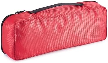Amazon Basics Slim Packing Cubes for Travel, Packing Organizers, 4-Piece-Set With Double Zipper Pulls and Mesh Top Panel, 100% Durable Polyester, Red, 14"L x 5"W x 3"H