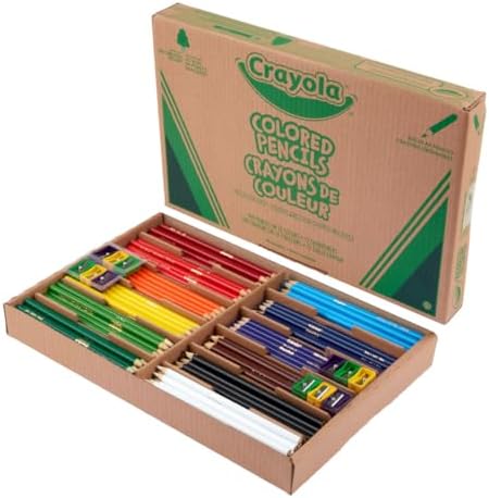 Crayola Colored Pencils Classpack (240ct), Must Have Classroom Supplies for Teachers, Bulk Colored Pencils for School, 12 Colors, Back to School Essentials