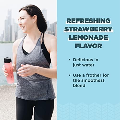 Ancient Nutrition Hydrolyzed Collagen Peptides Powder with Probiotics, Strawberry Lemonade Multi Collagen Protein for Women and Men with Vitamin C, 45 Servings, Supports Skin and Nails, Gut Health, 18