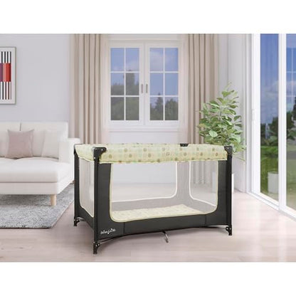 Dream On Me Zodiak Portable Playard in Grey, Lightweight, Packable and Easy Setup Baby Playard, Breathable Mesh Sides and Soft Fabric - Comes with a Removable Padded Mat