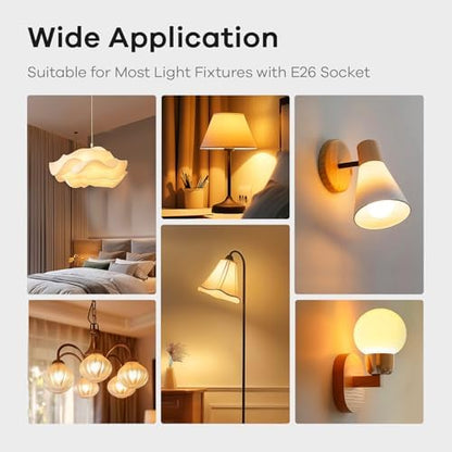 Linkind A19 LED Light Bulbs Dimmable, 40 Watt Equivalent, E26 Base, 2700K Soft White, 5W 450 Lumens CRI80+, 120V, UL Listed FCC Certified, LED Lights for Bedroom Living Room Home Office, 6 Packs