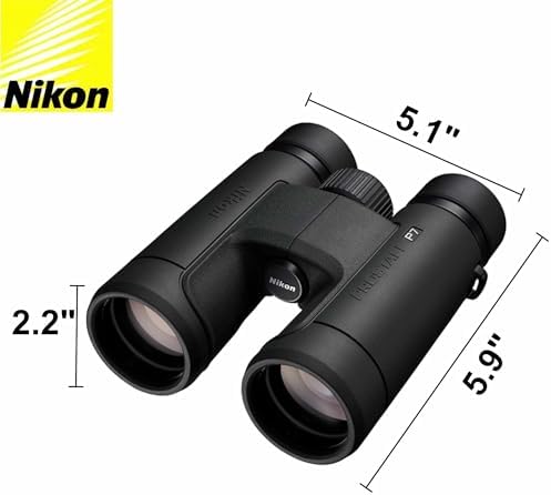Nikon PROSTAFF P7 8x42 (16772) Black Binoculars Bundle with Lens Pen and Cleaning Cloth, Compact Binoculars for Adults for Hunting, Bird Watching, and Hiking Essentials, Zoom Lightweight Travel