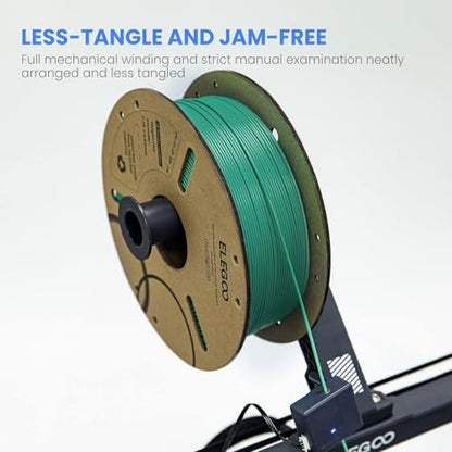 ELEGOO PLA Filament 1.75mm Neon Green 1KG, 3D Printer Filament Dimensional Accuracy +/- 0.02mm, 1kg Cardboard Spool(2.2lbs) 3D Printing Filament Fits for Most FDM 3D Printers