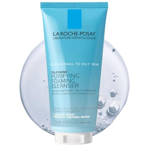 La Roche-Posay Toleriane Purifying Foaming Facial Cleanser, Oil Free Face Wash for Women & Men with Niacinamide + Ceramides, Pore Cleanser Safe For Sensitive Skin, Won’t Dry Out Skin, Soap Free