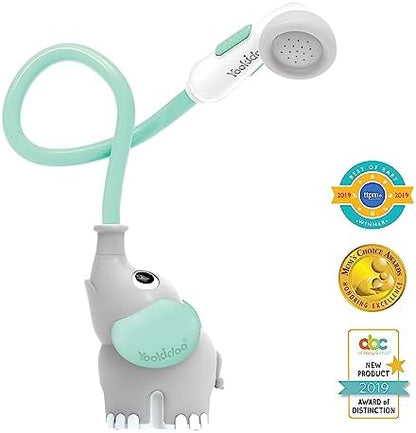 Yookidoo Baby Bath Shower Head - Elephant Water Pump with Trunk Spout Rinser - Control Water Flow from 2 Elephant Trunk Knobs for Maximum Fun in Tub or Sink for Newborn Babies