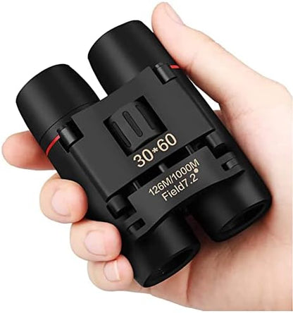 Compact 30x60 Binoculars for Adults,Suitable for Adults and Children Bird Watching Travel Sightseeing, Waterproof Lightweight Small Binoculars, with Clear Low-Light Vision