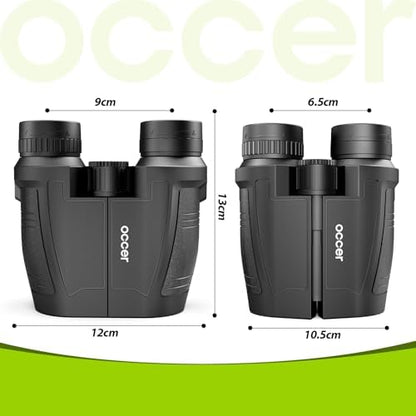 Occer 12x32 Compact Binoculars for Adults High Powered, Large Eyepiece Binocular for Kids - Easy Focus Binoculars for Bird Watching,Cruise Ship, Hunting,Travel,Sightseeing