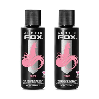 Arctic Fox Semi-Permanent Hair Dye, Vegan & Cruelty-Free, Pastel Pink Frosé, Ammonia-Free, Conditioning Color for All Hair Types, Long Lasting, 4 Fl Oz (Pack of 2)