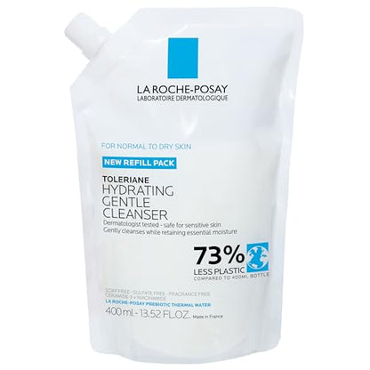 La Roche-Posay Toleriane Hydrating Gentle Face Cleanser, Hydrating Facial Cleanser With Niacinamide + Ceramides, Daily Face Wash For Dry Skin To Normal Skin, Sensitive Skin Tested, Fragrance Free