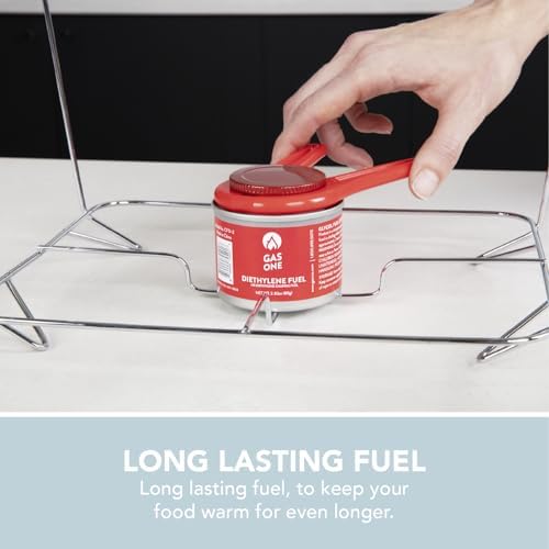 12 Pack - Disposable Chafing Dish Buffet Set, Welded Body Food Warmers for Parties, 2hr Fuel Cans Complete Set, Half Size Pans, Warming Trays