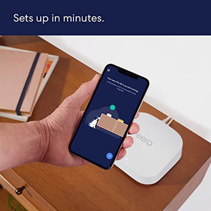Amazon eero Pro 6E mesh wifi system - Supports internet plans up to 2.5 Gbps, Coverage up to 6,000 sq. ft., Connect 100+ devices, 3-pack