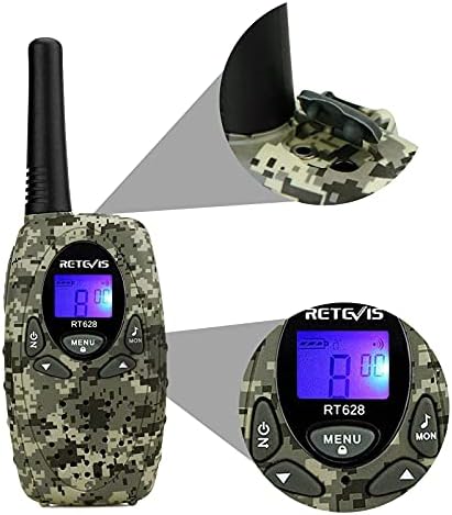 Retevis RT628 Kids Walkie Talkies,Army Toys for 6-12 Year Old Boys Girls,FRS Walky Talky with Key Lock,Gift for Outdoor Adventure Camping Hunt Trip(2 Pack,Camo)