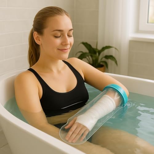 Cast Covers for Shower Arm, Waterproof Cast Cover Arm for Swimming, Cast Protector for Shower Adult, Elbow, Hand, Elbow (Diameter - 6.3")