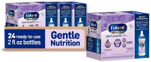 Enfamil NeuroPro Gentlease Baby Formula, Brain Building DHA, HuMO6 Immune Blend, Designed to Reduce Fussiness, Crying, Gas & Spit-up in 24 Hrs, Ready-to-Feed Infant Formula, Liquid, 2 Fl Oz (24 Count)