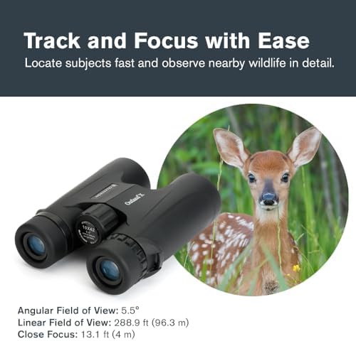 Celestron - Outland X 10x42 Binoculars – Ideal for Birding and Outdoors – 42mm Objective Lenses – 5.5° Field of View – BaK-4 Prisms – Multi-Coated – Waterproof and Fogproof
