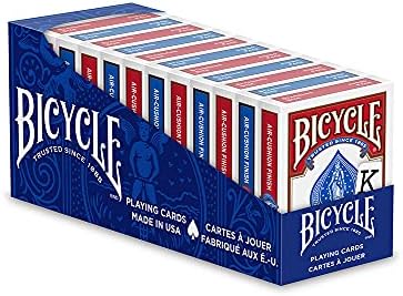 Bicycle Playing Cards, Jumbo Index, 12 Pack,Red & Blue