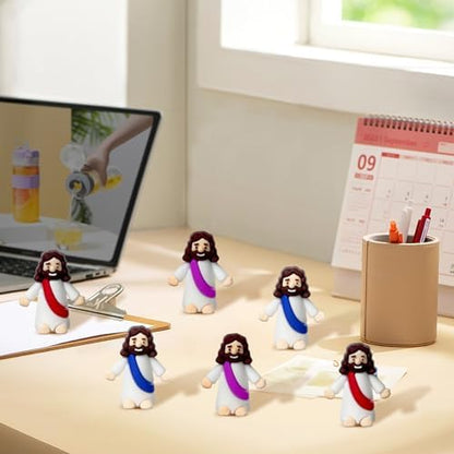 Mini Jesus Figures, Set of 100pcs Action Figures Little Jesus Figures, Tiny Jesus Figures to Hide and Seek Religious Gifts for Easter Egg Stuffers