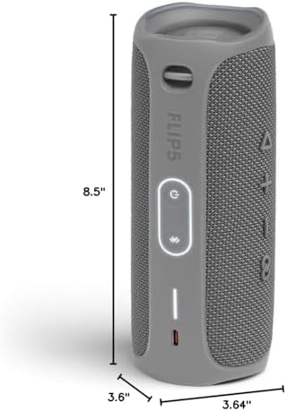 JBL FLIP 5 Waterproof Portable Bluetooth Speaker - Gray (Renewed)