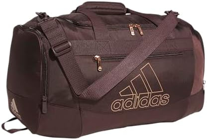 adidas Unisex Defender 4.0 Gym Duffel Bag for Men and Women, Shadow Brown/Rose Gold, Small (38L)