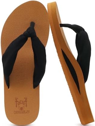 KuaiLu Flip Flops for Women with Arch Support Yoga Mat Comfortable Summer Beach Walking Thong Cushion Sandals Slip On Indoor Outdoor