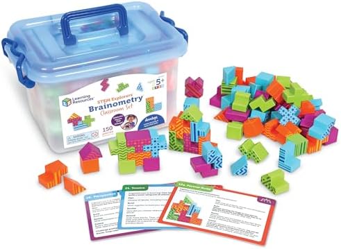 Learning Resources STEM Explorers Brainometry Classroom Set, Kids Games, Puzzles, Sensory Toys, Classroom Must Haves, Montessori Toys, 3D Puzzle, Brain Games, Math Manipulatives, Puzzles for Kids